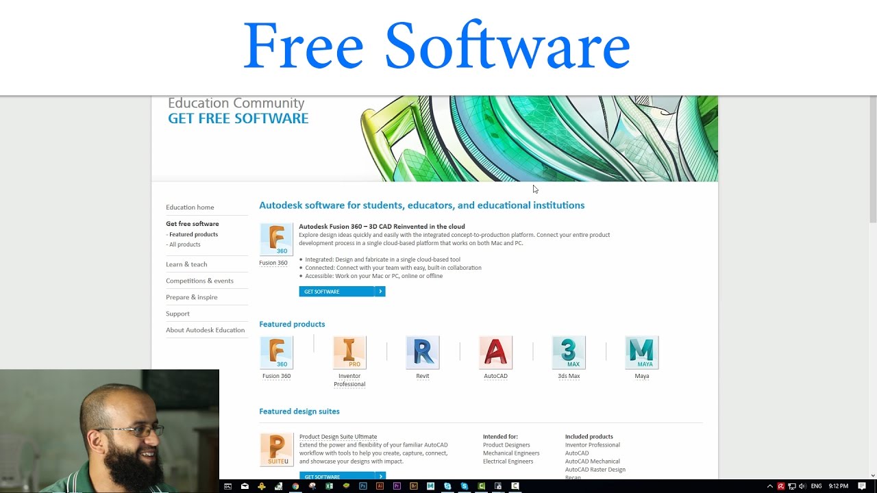 برامج أوتوديسك مجانا ماكس ومايا وغيرها لتتعلمها وتدرسها- All Autodesk software free & legal