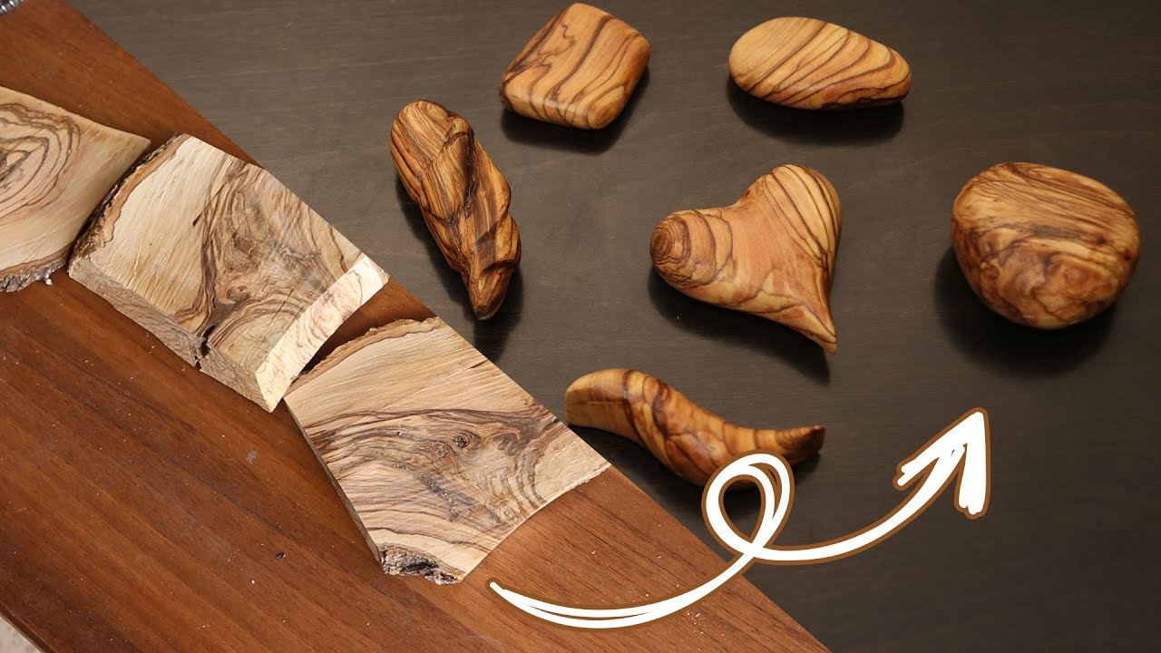 DIY Dremel project wooden pendants from Olive wood - Power Carving and wood polishing
